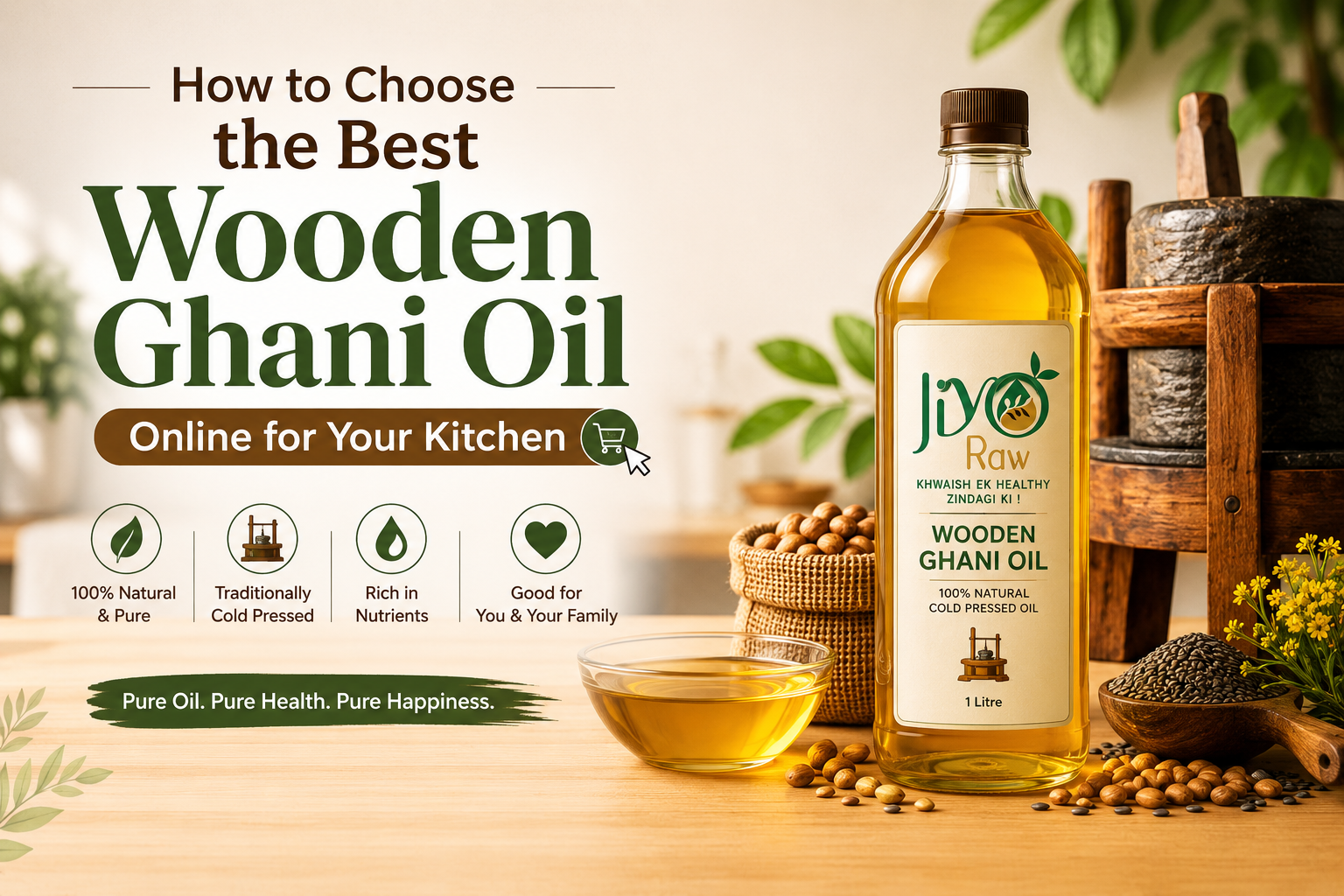 How to Choose the Best Wooden Ghani Oil Online for Your Kitchen  – Jiyoraw